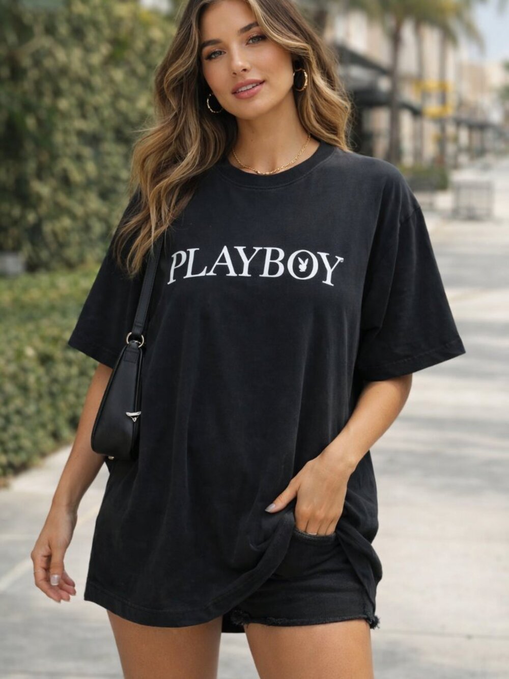 🪷 PLAYBOY Black Tee